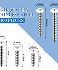 Built Tough Number 8 Pan Head Screws Self Tapping Stainless Steel Assorted Fastener Kit 100 Piece Set showing various screw sizes.
