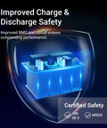 Diagram of 12V 100Ah LiFePO4 Battery With Built In BMS For RV Off Grid Solar Trolling Motors And Marine Use 1280Wh Deep Cycle Power
