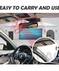 Genie Garage Door Opener Remote Replacement 2 Pack Compatible With GIT1 ACSCTG Type 1 used in car with garage view