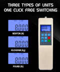 High Precision Digital Force Gauge 20 kN Push Pull Meter With External Load Cell Sensor, units switch display
