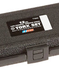 Heavy Duty Torx Bit Set For Home Repair And Pro Use, Durable Steel Driver Bits With Magnetic Storage Case, closed view