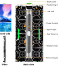 Next Level P3.91 Portable Led Display Wall Boasting Badass Bright Visuals With Ip65 Waterproof Aluminum Cabinet Includes Mounting Frame And Tough Flight Case For Stage Concerts 14 Pack, showing front, back, and side views.