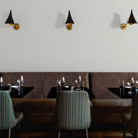 Top Shelf Heavy Duty Vinyl Wallpaper Featuring A Subtle Leather Texture Custom Printed For Commercial Spaces Offices Hotels in a restaurant.
