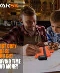 Father and son using Contour Gauge With Dual LED Lights 5 Inch Plus 10 Inch Copy Tool For Woodworking And DIY Projects