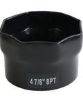 4-7/8 Inch 8-Point Truck Axle Wheel Bearing Socket, high strength tensile steel, black powder-coated finish