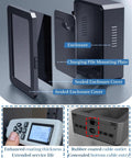 Heavy Hitter EV Charger Enclosure With Secure Keypad Lock outdoor pedestal showing sealed cover and mounting plate.