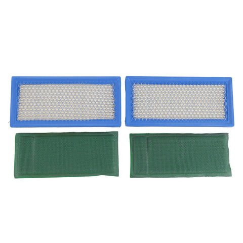 2 Pack 710266 Air Filter With Pre Filter For 9 To 15 HP Single Cylinder Vanguard Engines, showing blue and green filter elements.