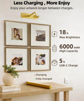 Wireless 16 Inch Picture Light With Built In Rechargeable Battery, Long Lasting Wall Mounted Art Lamp For Gallery Displays, museum quality illumination illuminating framed photos.