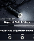 Endoscope Camera With Light And 4.3 Inch IPS Screen Semi-Rigid Borescope 16.4 Ft IP67 Waterproof Inspection Tool With 1080p And 8 LEDs