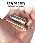 Super Tough Heavy Duty Forged Steel Thread Retapper And Broken Bolt Extractor in hand, lightweight and compact for plumbing repairs.