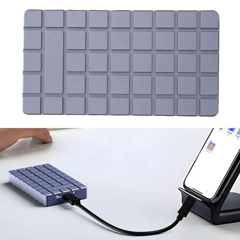 No Sweat M2 NVMe SSD Enclosure Rugged Aluminum USB4 External Drive Case showing a compact design with a USB connection.