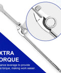 15 Inch Wrench Extender Bar For Maximum Leverage, Extra Long Universal Extension Tool for auto repair and mechanics