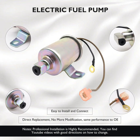 12V Electric Fuel Pump For Onan Cummins Emerald Plus Genset RV Generator 5500 Replacement Part 149-2331-02, close-up view