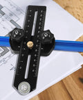 Rock Solid Aluminum Thin Rip Jig For Precision Woodworking Projects Built Tough, measuring guide with ruler on plans.