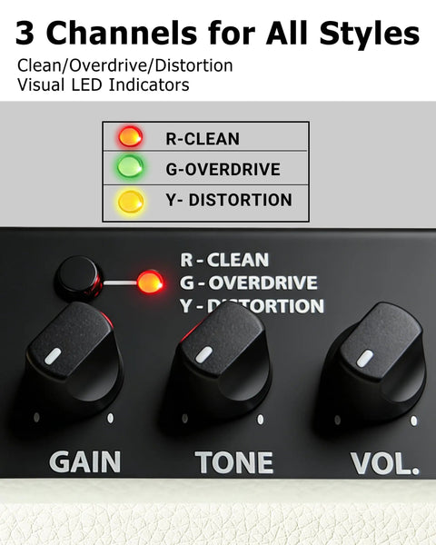 Mini Electric Guitar Amplifier With OTG Recording For Content Creators Portable Rechargeable Practice Amp LED indicators
