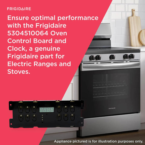 Oven Control Board And Clock For Electric Ranges And Stoves Black Replacement Part Plug And Play DIY Friendly