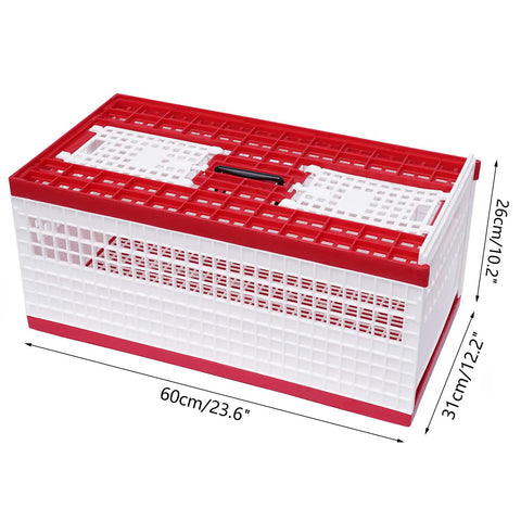 Breathable Pigeon Carrier Cage For Travel And Training, Plastic Folding Pigeon Box With Two Side Doors And Two Top Compartments