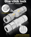 One Half Inch NPT Skid Steer Hydraulic Quick Connect Couplers With Two Dust Caps, Heavy Duty Leak Free Fittings ISO 16028