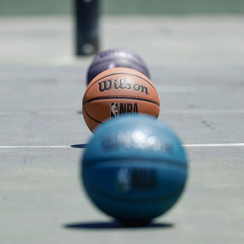 Forge Indoor Outdoor Basketball Size 7 29.5 Inch with Pro Feel Cover on outdoor court