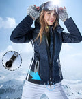Woman in winter jacket using Zipper Repair Kit Upgrade With Replacement Sliders And Pulls 99 Piece Quick Fix Set for jackets.