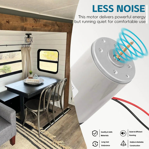 RV Slide Out Motor And Gear Housing Kit For Accu Slide Cable System Replacement Gearbox close-up in RV interior
