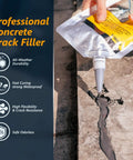 Person applying High Elasticity Concrete Crack Filler Self Leveling Quick Drying Waterproof Cement Crack Repair For Driveways Walkways