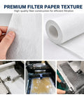 Industrial Coolant Filter Paper Roll 50cm by 100m 25 30 Micron Mixed Fiber Heavy Duty Filtration