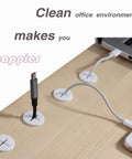 Eight Pack Three Quarter Inch Cable Cord Grommets for desk with white silicone rubber for cable management