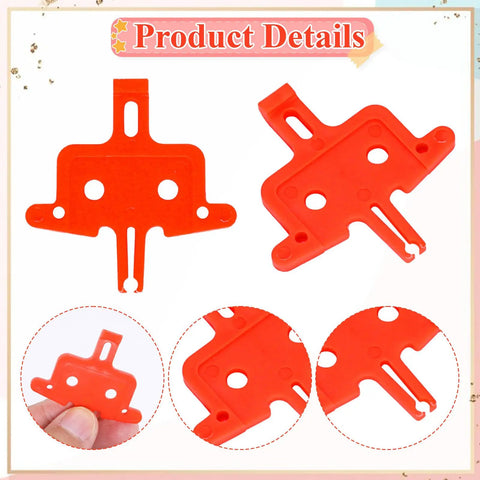 6 Piece Bike Disc Brake Spacer Set With Piston Reset And Pad Separation Tools featuring orange plastic spacers