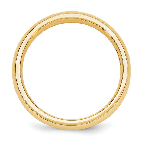 Solid 10k Yellow Gold Wedding Band Ring Smooth Polished Comfort Fit 5mm Unisex Daily Driver showing sleek design