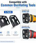 Two Pack Upgrade Pro Grade Drywall Outlet Cutter Set Fast Square and Rectangle Slot Cutters compatible with DeWalt and Milwaukee