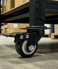 Heavy Duty Silent Caster Wheel Set Built Tough For Daily Grind Features Dead Quiet PU Rollers And Precision Ball Bearings on shop cart