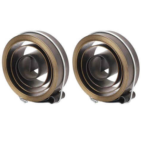 2 Pack Drill Press Return Spring Chrome Plated Stable Quill Spring for Bench Drills, steel coils close-up