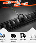 4 Piece Rig Ready Truck Bed Tie Down Anchors With E Port Bracket Plates And E Track O Rings Compatible With 2015 To 2024 Ford F150 F250 F350 close-up view with attachment