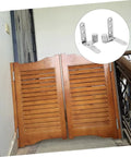 Heavy Duty Stainless Steel Hidden Door Pivot Hinges For Smooth Operation With Automatic Rebound Design illustrated and installed on wooden doors.