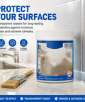 Knock Out Pesky Roof Drips With This Clear Multi Surface Waterproof Sealant For Exterior Walls Interior Tiles And Joints Fast Home Fix That Stops Water Cold In Seconds, 150g sealant tube beside paintbrush.