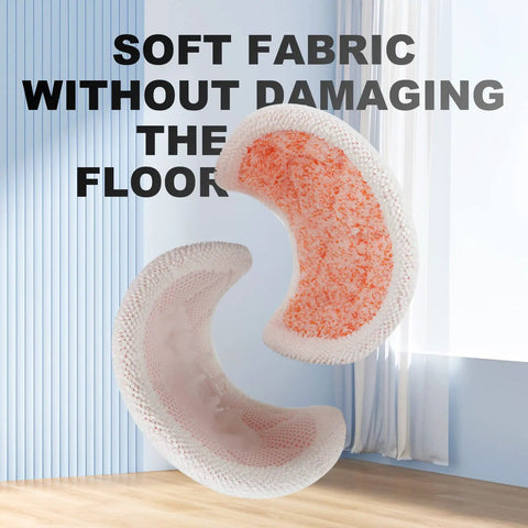 All In One Steam Mop Replacement Pads For S7000 Series And S8201 Rotating Scrubber showing two soft round scrubbing pads.