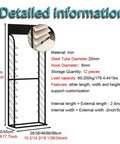 Heavy Duty Floor Tile Display Rack And Sample Organizer Shelf, iron material, 185cm tall, holds 12 tile panels, with 440 lbs capacity.