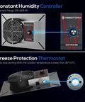 540 CFM IP55 Rated Crawlspace Ventilation Fan With Humidistat Thermostat And Isolation Mesh for Quick Air Exchange