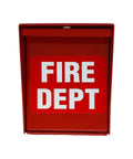 Fire Department Lock Box With Padlock Hole For Quick Gate Access, 14 Gauge Steel, Powder Coated Bright Red Finish