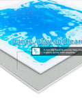 Liquid Sensory Colorful Floor Tiles Pack Of 4 11.8 Inch Square Dance Floor Tiles with blue liquid motion and non-slip backing.