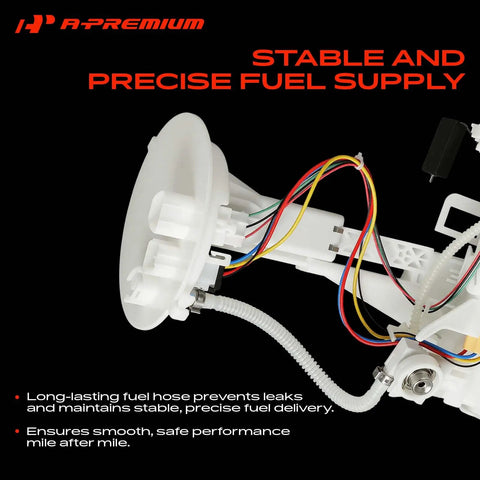 Electric Fuel Pump Module Assembly For Toyota Rav4 2019 Through 2024 2.5 Liter with fuel hose and electrical wiring close-up.