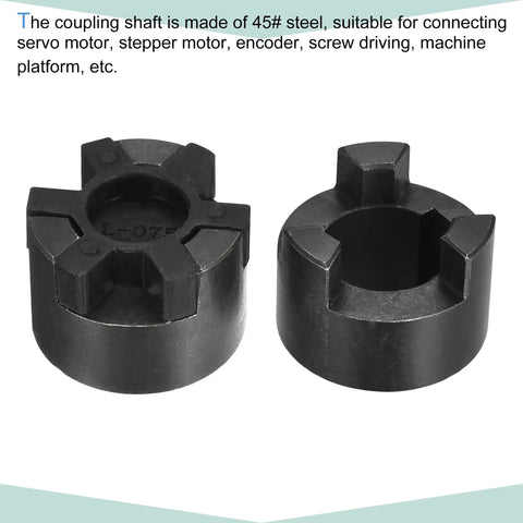 Flexible Coupling Shaft 17mm to 25mm Bore, 51mm Long by 44mm Outer Diameter, 45 Steel Motor Coupler Joint for Servo Drives
