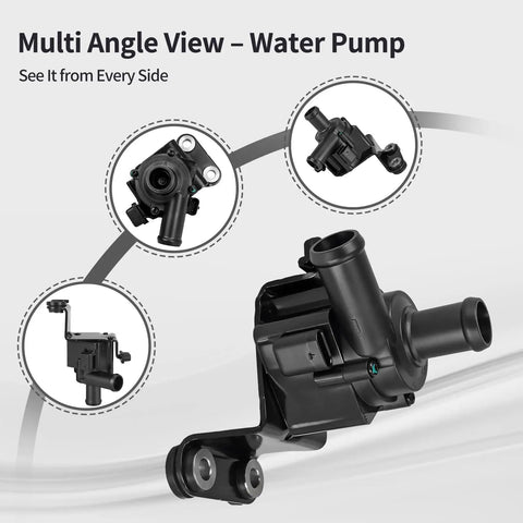 Multi-angle view of Electric Auxiliary Water Pump With Integrated Thermostat For Ford Escape and Fusion Replace Oe Ds7g8c419cb.