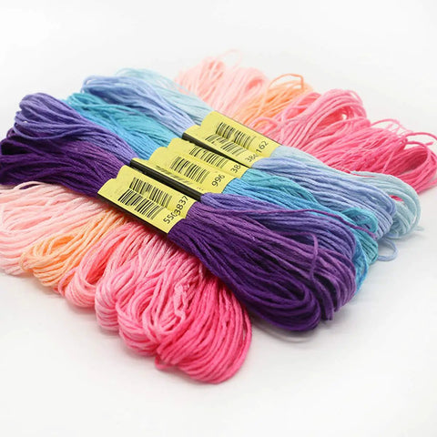 Totally Sick Rainbow Embroidery Floss Assortment Featuring Fifty Smooth Cotton Threads Perfect For Friendship Bracelets Cross Stitching DIY Beadwork And Relaxed Garage Craft Sessions