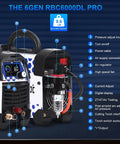 60 Amp Plasma Cutter With Pilot Arc Non Contact Ignition Dual Voltage 120V And 240V Large Digital Smart Screen Pro Grade Build