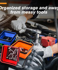 4 Pack Collapsible Silicone Magnetic Tool Trays With Dual Sided Magnetic Base Foldable 4.5 Inch Square Bowls for metal parts
