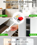 Six Sets Ultra Strong Magnetic Cabinet Door Catches No Drill Easy To Install Invisible Ultra Thin Magnets in kitchen and bathroom