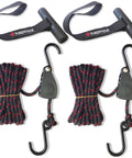 Rugged Kayak Tie Down Straps Set With Bow And Stern Tie Downs Loops And Ratchet Rope Easy Anchor Point Hanger Kit For Canoes