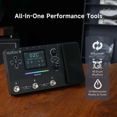 Gig Ready Guitar Multi Effects Pedal With Three Point Five Inch Screen AI Tone Assistant 240 Effects Types Looper